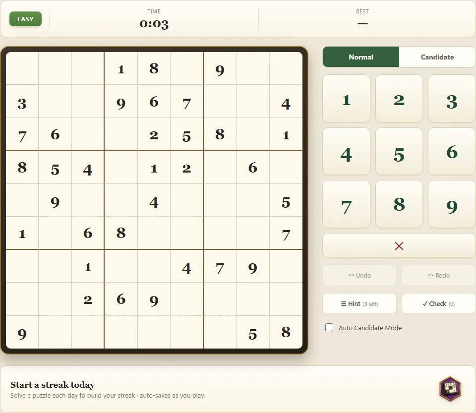 Sudoku board