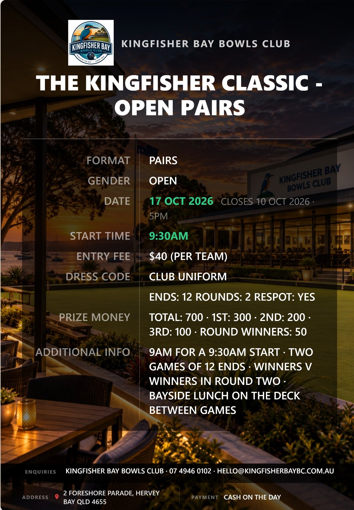 The generated event poster at social-media size